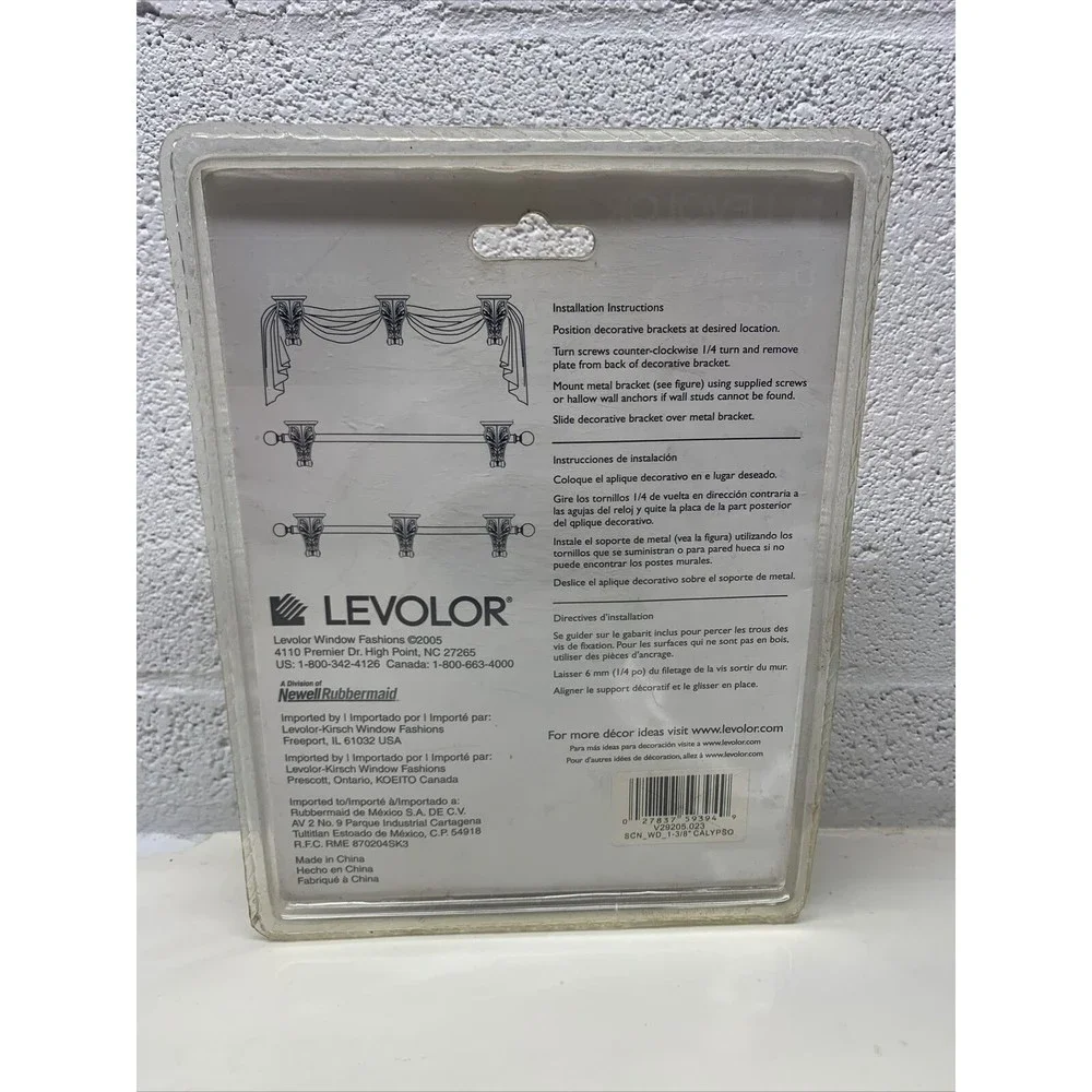 Decorative Bracket Curtain Drape Levolor Calypso Sconce Swag Holder